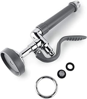 CWM IMLEZON Pre Rinse Sprayer Commercial Sink Faucet Spray Valve Chrome Finished (Grey)