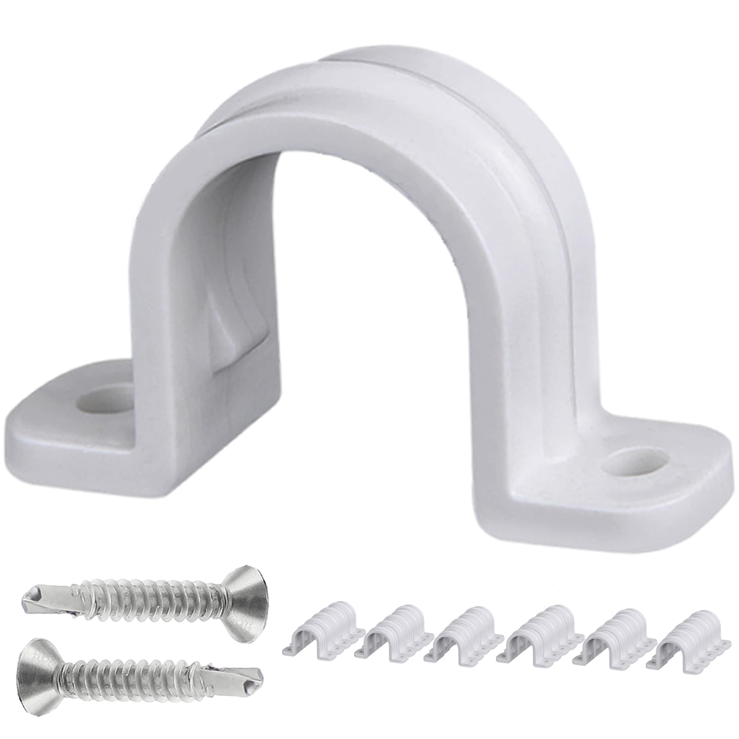 Plastic pipe clamps