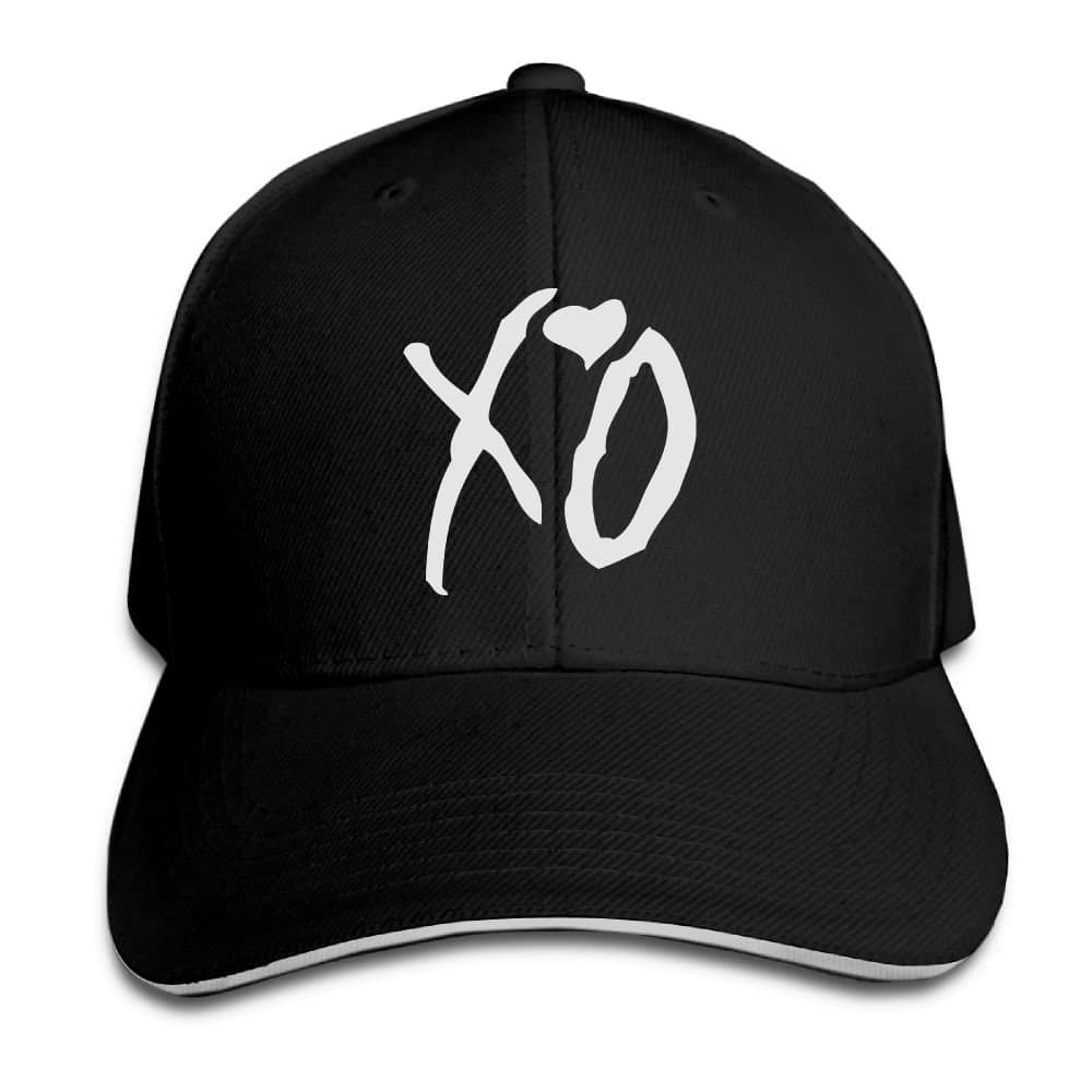 SUPERON Unisex XO Graphics Sandwich Cap Adjustable Baseball Hat Black
