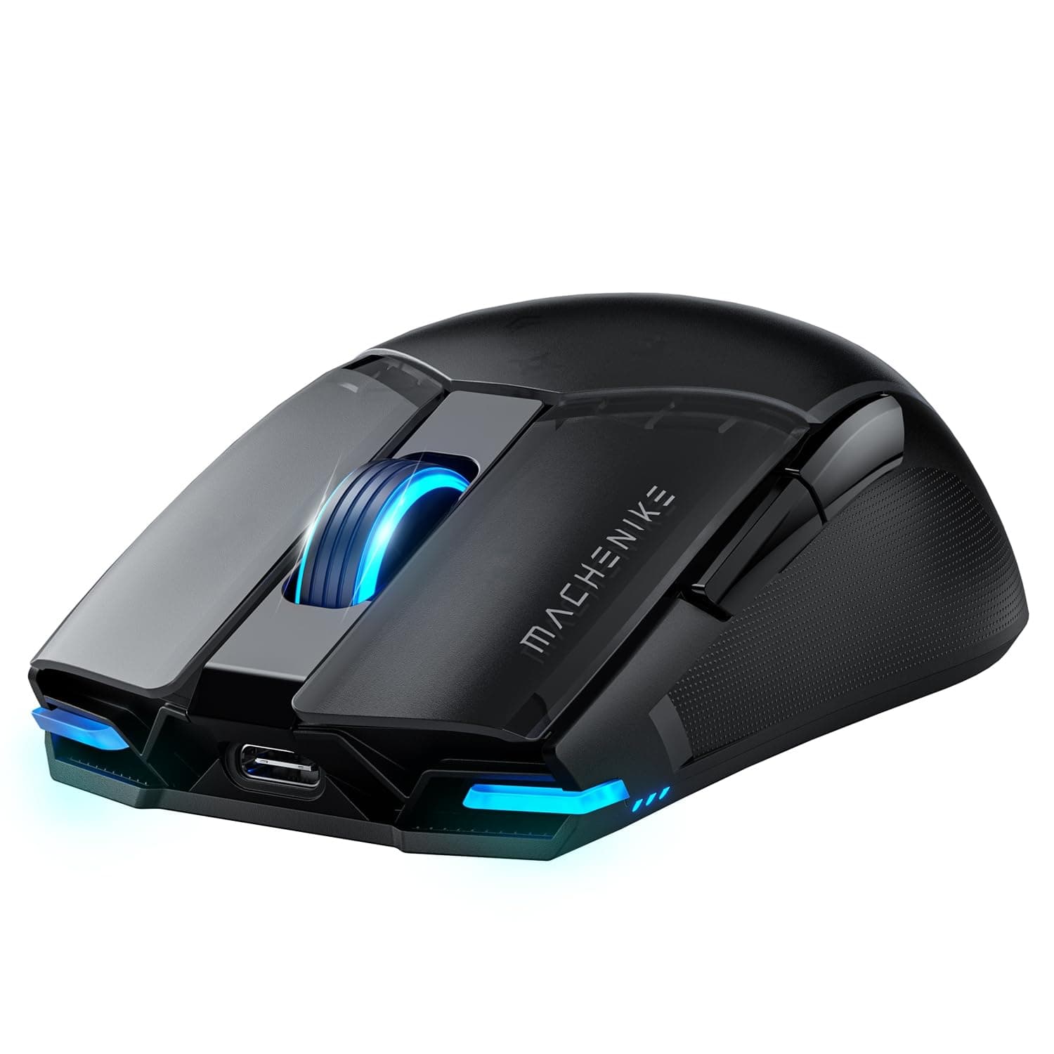 Machenike Wireless Gaming Mouse,26,000 DPI,PAW3395 Sensor,RGB Backlit,Ergonomic Design,6 Programmable Buttons,Long Battery Life,Ultra-Lightweight,White Gaming Mice Compatible with PC, Mac