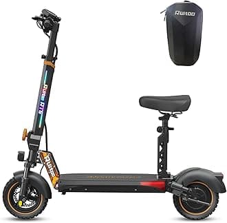 Electric Scooter, 1000/1600/3200/5600 W Motor, 28-39 Mph, 31-44 Miles Range, 15.6/18.2/20.8 AH Battery, Dual Suspension & Braking System Scooter for Adults with Seat & Storage Box