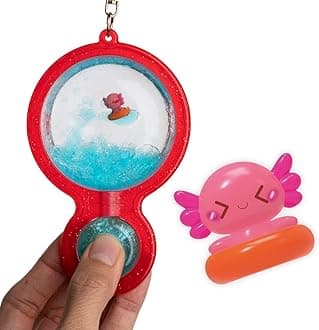 Goonameez, Hand-Held Sensory Toy with Floating Characters, Mesmerizing Water Mix Fidget Toy – Collect All 6 Unique Shapes for Squishy Fun, Perfect Travel Toy! (Happy Axie)