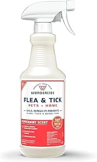 Flea and Tick and Mosquito Control Spray for Cats Dogs and Home - Peppermint - 16 oz