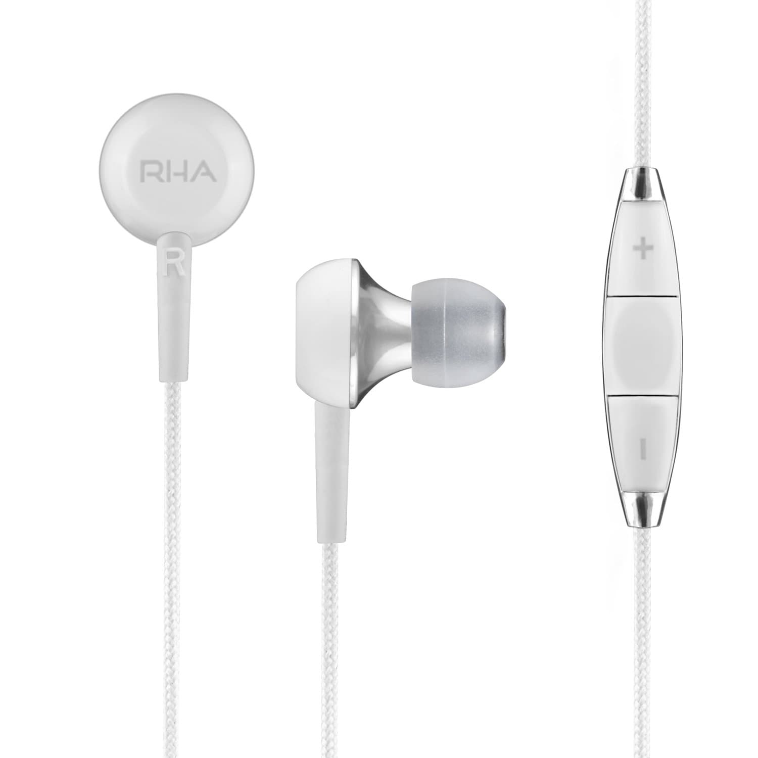 RHA MA450i Noise Isolating In-Ear Headphone with Remote and Microphone - White