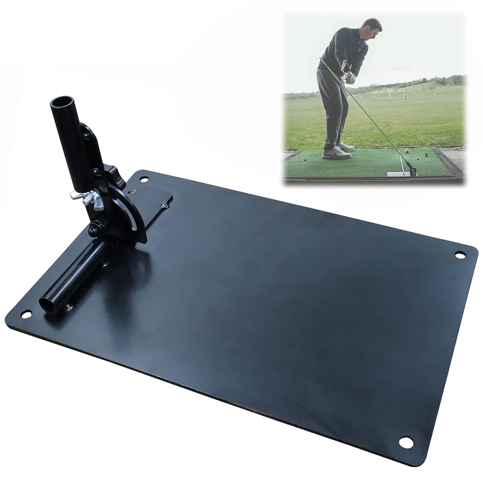 Amy Sport Golf Practice Plate Swing Plan Trainer Alignment Stick Holder Durable Metal Training Equipment Golfing Accessory