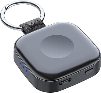 Temdan Portable Wireless Charger for Apple Watch Magnetic iwatch Charger 1200mah Power Bank Camping Travel Essentials Camping Watch Charger for Series 10/9/8/7/6/Se/5/4/3/2/1/Ultra/Ultra 2-Black