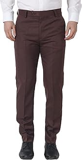 MALENO Slim Fit Men Cotton Blend Formal Trouser