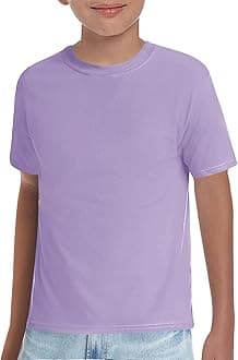 HaloumoningBoys T-Shirts Kids Short Sleeve Crewneck Solid Basic Tees Casual Tops 5-14 Years