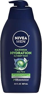 Maximum Hydration Body Wash for Dry Skin, Aloe Vera Enriched, 3-in-1 Moisturizing Body Wash, Face and Hair, Paraben Free, Vegan Formula, 30 Fl Oz Bottle