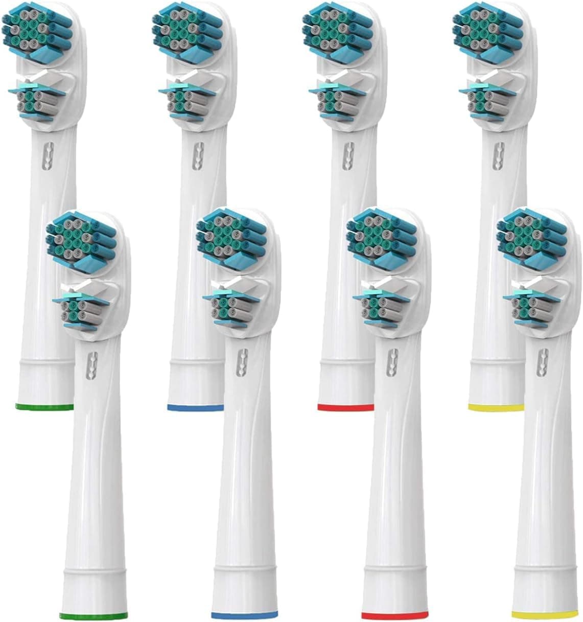 8 Pcs Dual Clean Replacement Toothbrush Heads Compatible with Oralb Electric Toothbrush, Double Heads and Soft Bristle for Superior Cleaning and Whitening
