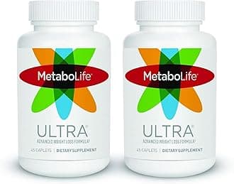 MetaboLife Ultra - Dietary Supplement - Hunger Supplement for Women & Men - 800 mg, 45 Caplets (2 Pack)