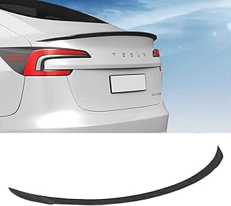 BASENOR Spoiler for 2026 2025 2024 Tesla Model 3 Performance Rear Spoiler Wing ABS Material OEM Rear Trunk Lip [Proprietary Design] Model 3 Performance Accessories Matte Carbon Fiber
