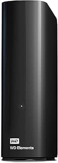 Western Digital WD 16TB Elements Desktop External Hard Drive, USB 3.0 for plug-and-play storage - WDBWLG0160HBK-NESN
