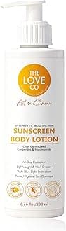 The Love Co Body Sunscreen Lotion SPF 50 PA++++ | Broad Spectrum UVA & UVB Protection | No White Cast | With Niacinamide & Hyaluronic Acid | Lightweight & Non-Greasy | For Face & Body, All Skin Types, Men & Women | 200ml