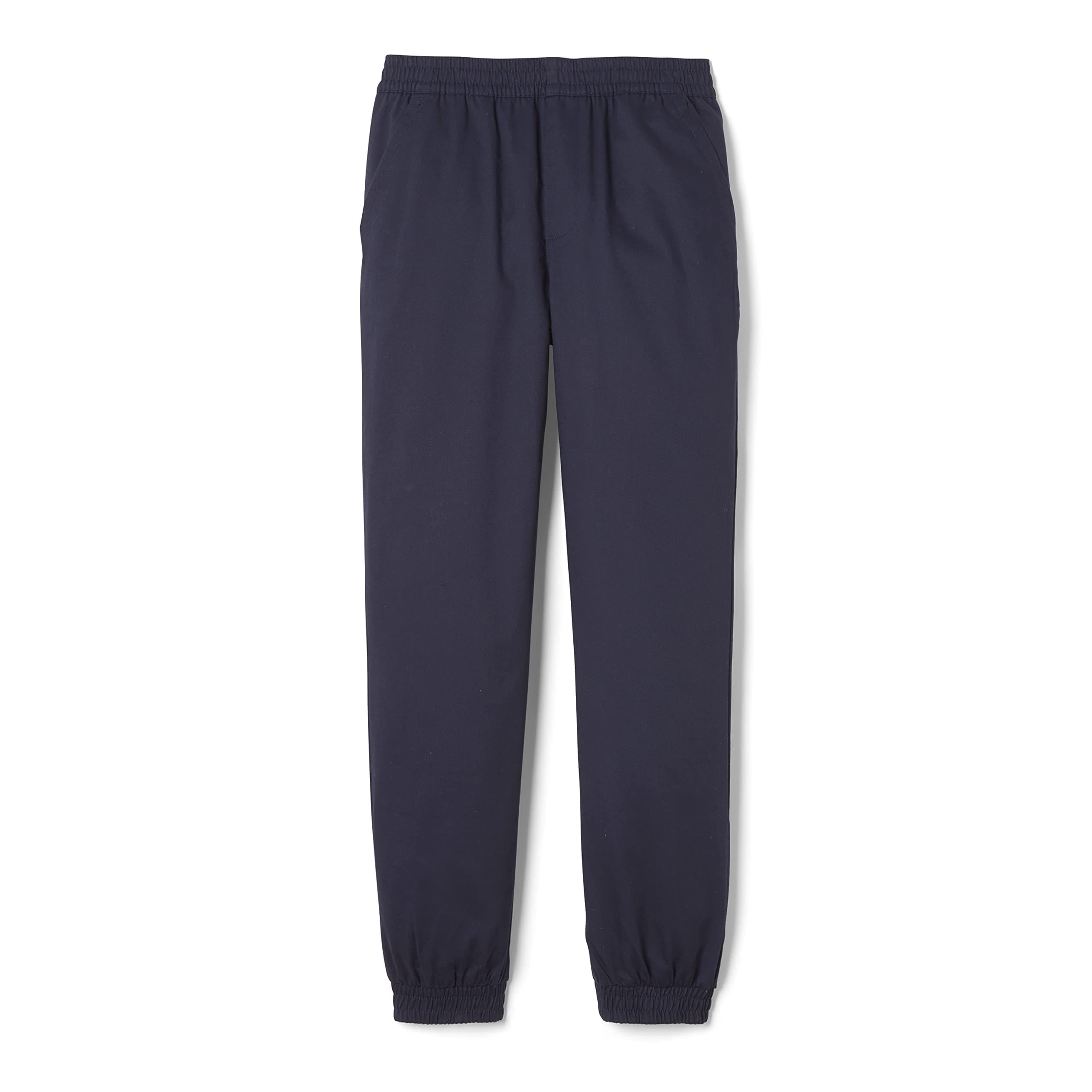 Boys' Pull-on Twill Jogger Pants, Navy, 10