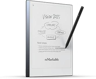 reMarkable 2 Paper Tablet Digital, reMarkable 2 Tablet w/ 10.3” Digital Paper Display, Marker Plus Pen w/ Eraser Included, USB-A to USB-C Cable (Renewed)
