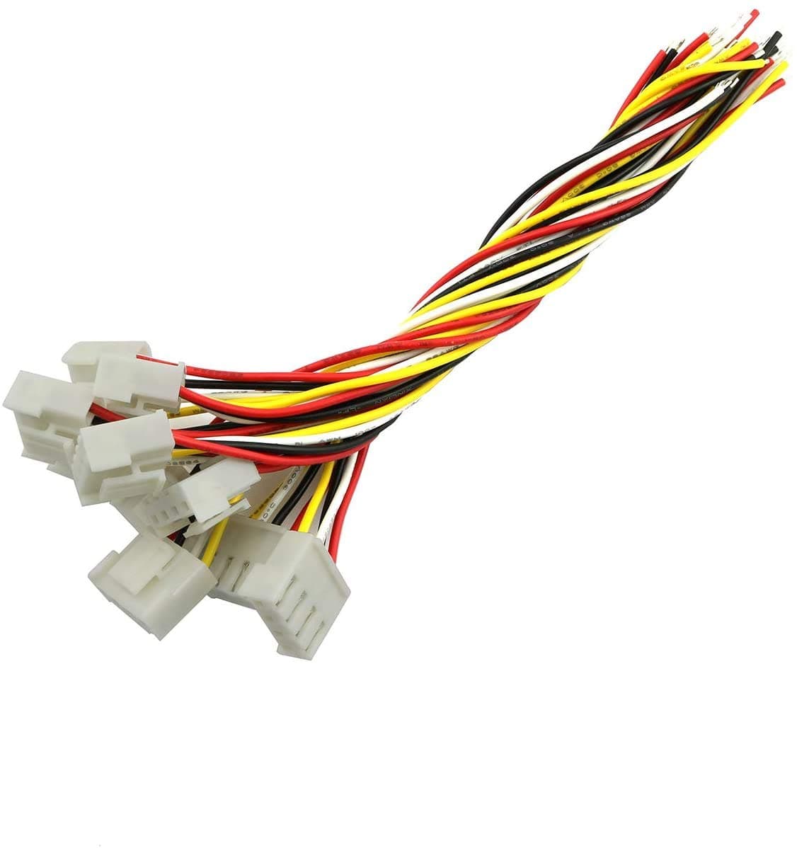 10 Kits 3.96mm VH Plug Cord Single Head 4Pin Terminal Cable 15cm Medical Devices Cable LED Display Mainboard Electric Cable + 4P Male Header Connector (Straight)