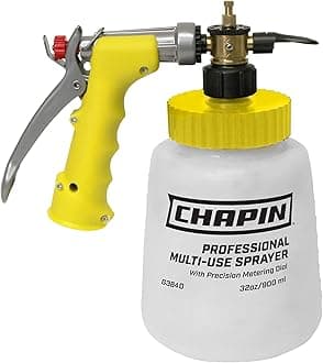 Chapin G364D Lawn and Garden Sprayer Bottle, Standard Hose End Connection, Anti-Siphon Valve, Adjustable Nozzle, Tank Sprays 20Gals, Spraying Plants, Weeds, Insects, Fertilizers, Made in USA, 32oz