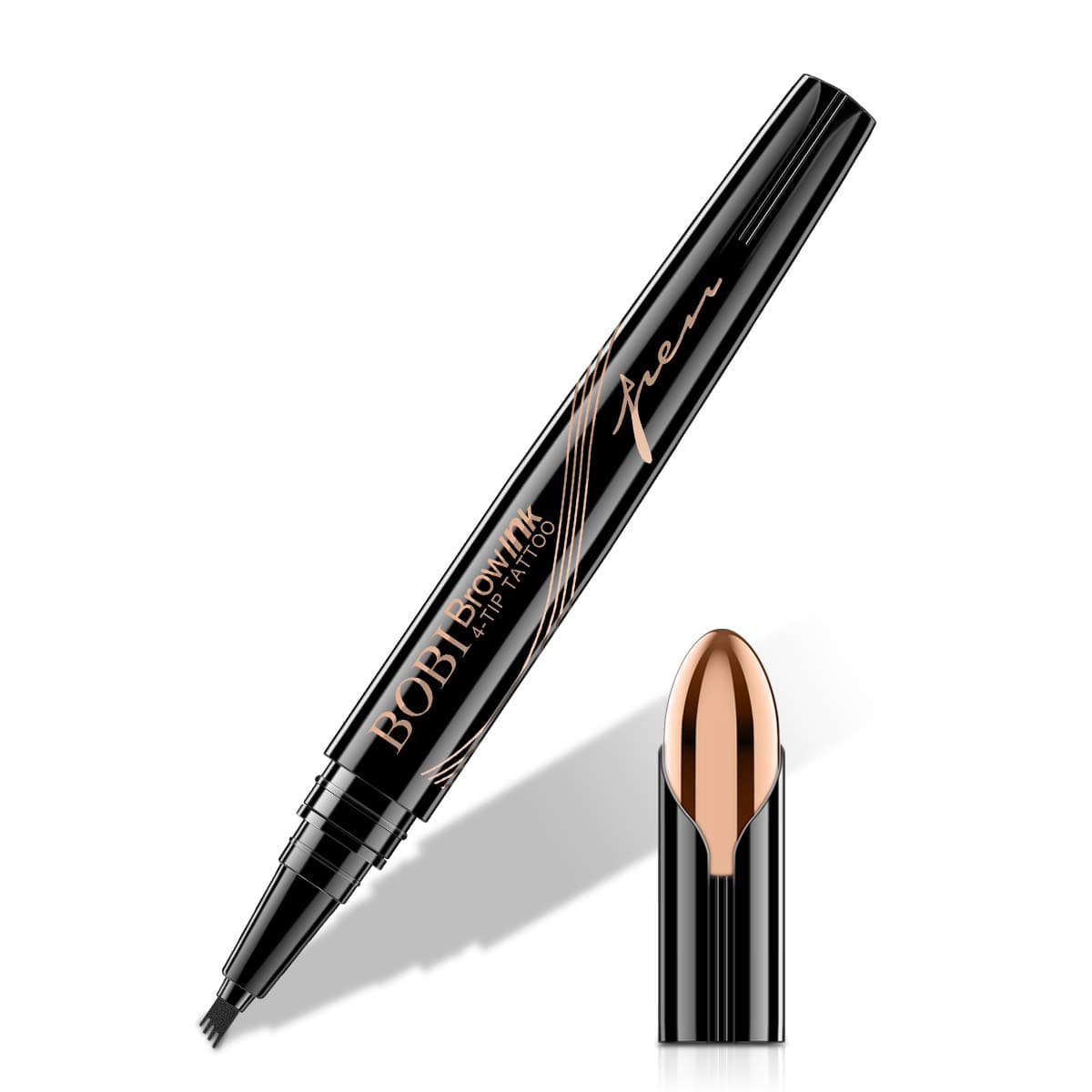 Eyebrow Pencil - Eyebrow Pen with Fork Tip Long-lasting Waterproof Eyebrow Pen and Smudgeproof Brow Pen for Naturally Defined Eyebrows(Dark Brown)