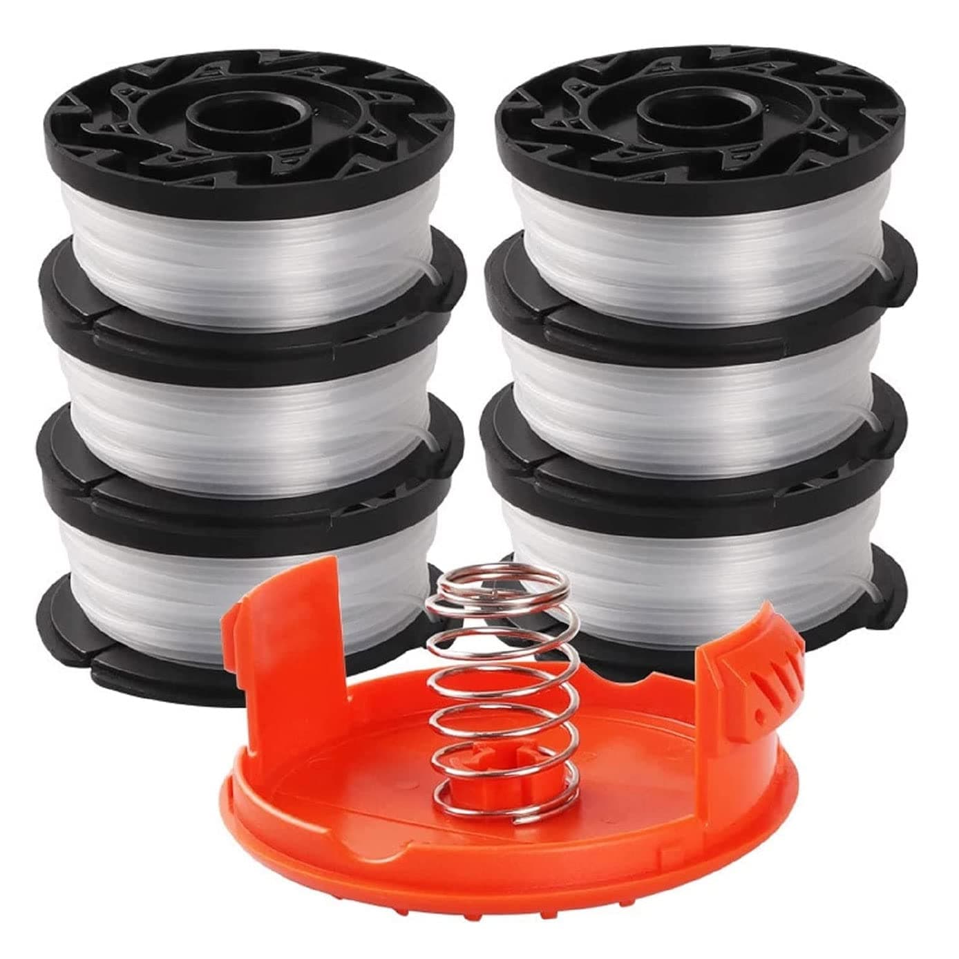 Excefore AF-100 Weed Eater Spool String Trimmer Replacement Spool for Black+Decker String Trimmer Edger 30ft 0.065" Auto-feed Weed Eater Refills Replacement Spools, Durable Easy Insatlling