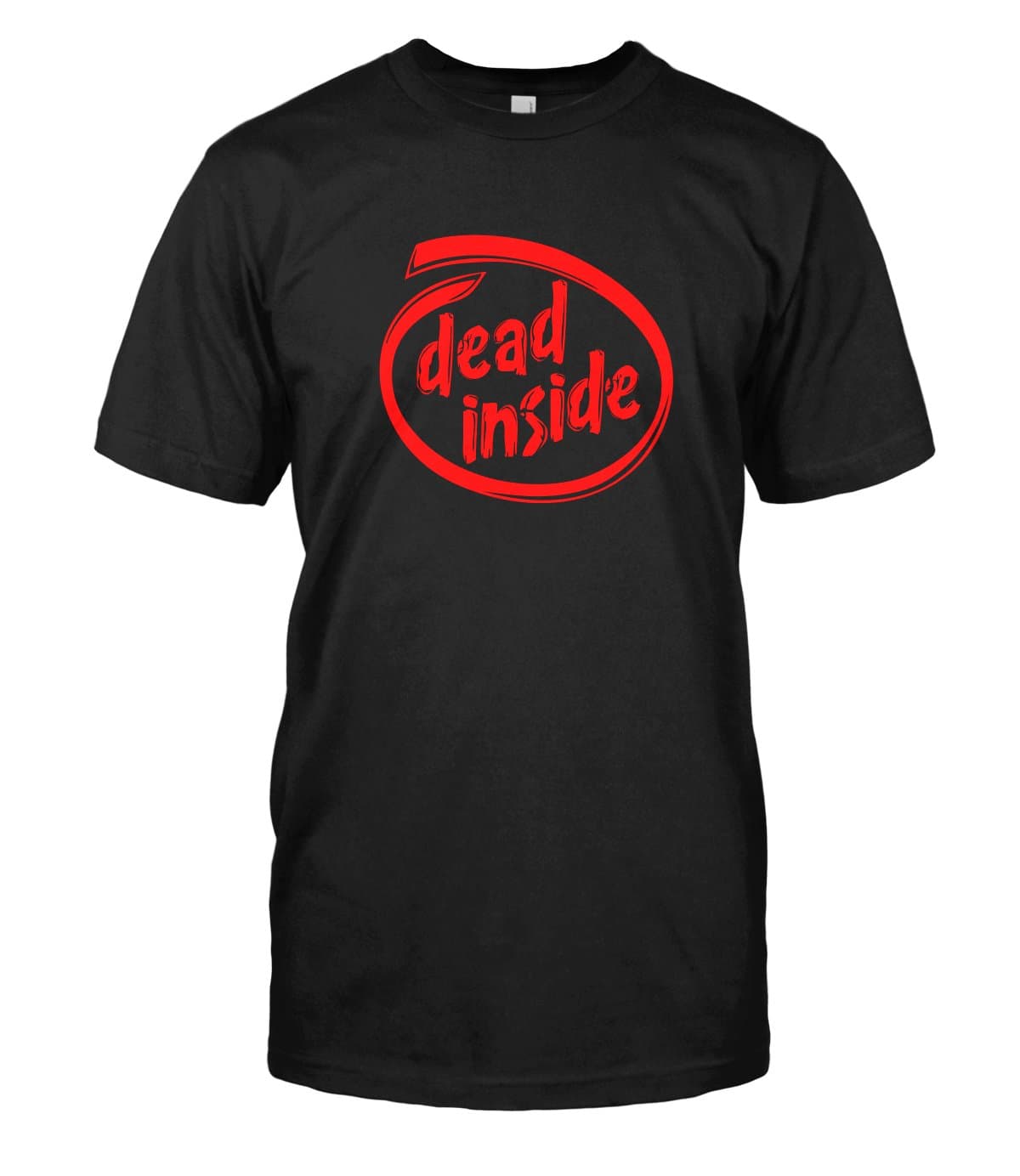 Dead Inside T-Shirt Funny Intel Inside Parody Zombie Tee Top