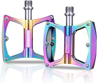 ROCKBROS Mountain Bike Pedals 9/16" MTB Pedals Aluminum Road Bike Pedals Sealed Bearing Bicycle Lightweight Platform Flat Pedals for BMX MTB