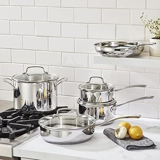Cuisinart 87P-9 Home Gourmet Stainless Steel 9-Piece Set, Silver