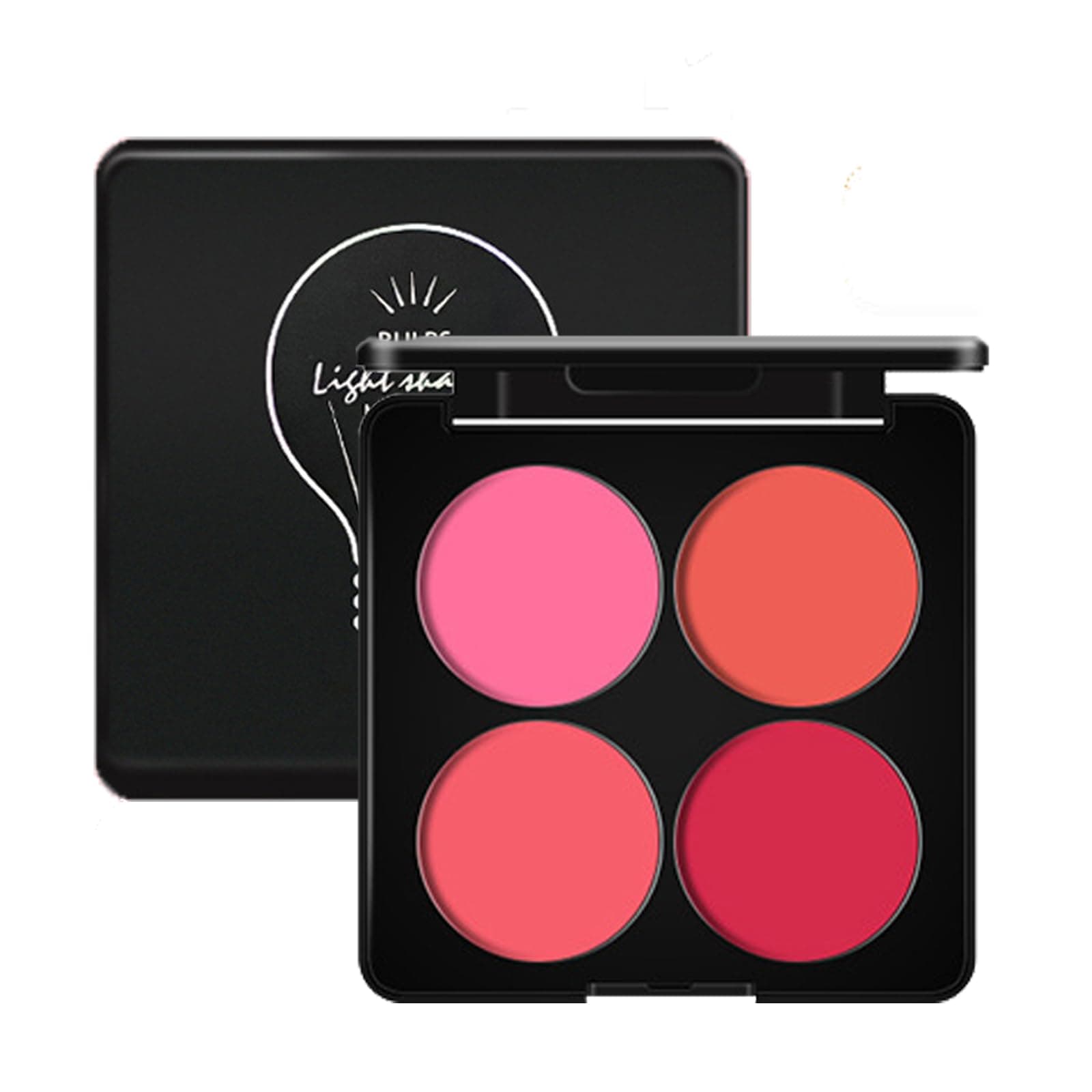 Blushers for Cheeks Make Up, 4 Colors Matte Blush Palette, Eyeshadow Face Blush 2 In 1 Make Up Powder, Long-Wearing,Waterproof,Sweat-Resistant Powder Blush Palette