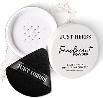 Just Herbs HD Makeup Setting Powder with Sandalwood & Rice Starch (Translucent, 15 g)