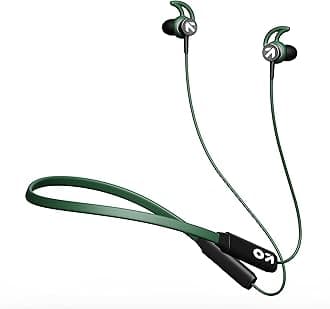 GOBOULT FXCharge Bluetooth Earphone with 32H Playtime, DualPairing Neckband, Zen ENC Mic, Type-C Fast Charging (5Min=7.5Hrs),14.2mm Bass Driver IPX5 Premium Silicone Neck Band(Green)