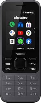 Nokia 6300 Single-SIM 4GB ROM + 512MB RAM (GSM Only | No CDMA) Factory Unlocked 4G/LTE Smartphone (Charcoal) - International Version
