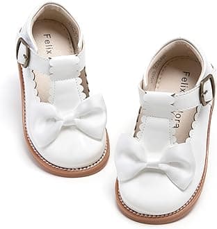 Felix & Flora Toddler Little Girl Mary Jane Dress Shoes - Ballet Flats for Girl Party School Shoes
