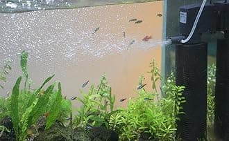 Aquarium Filter for 55-150 Gal. Tank Crystal 300GPH Biochemical Filtration Powerful Pump Submersible Internal Fish Tank Filters Large Tank Pond Clear Wavemaker Air Supply 4 in 1