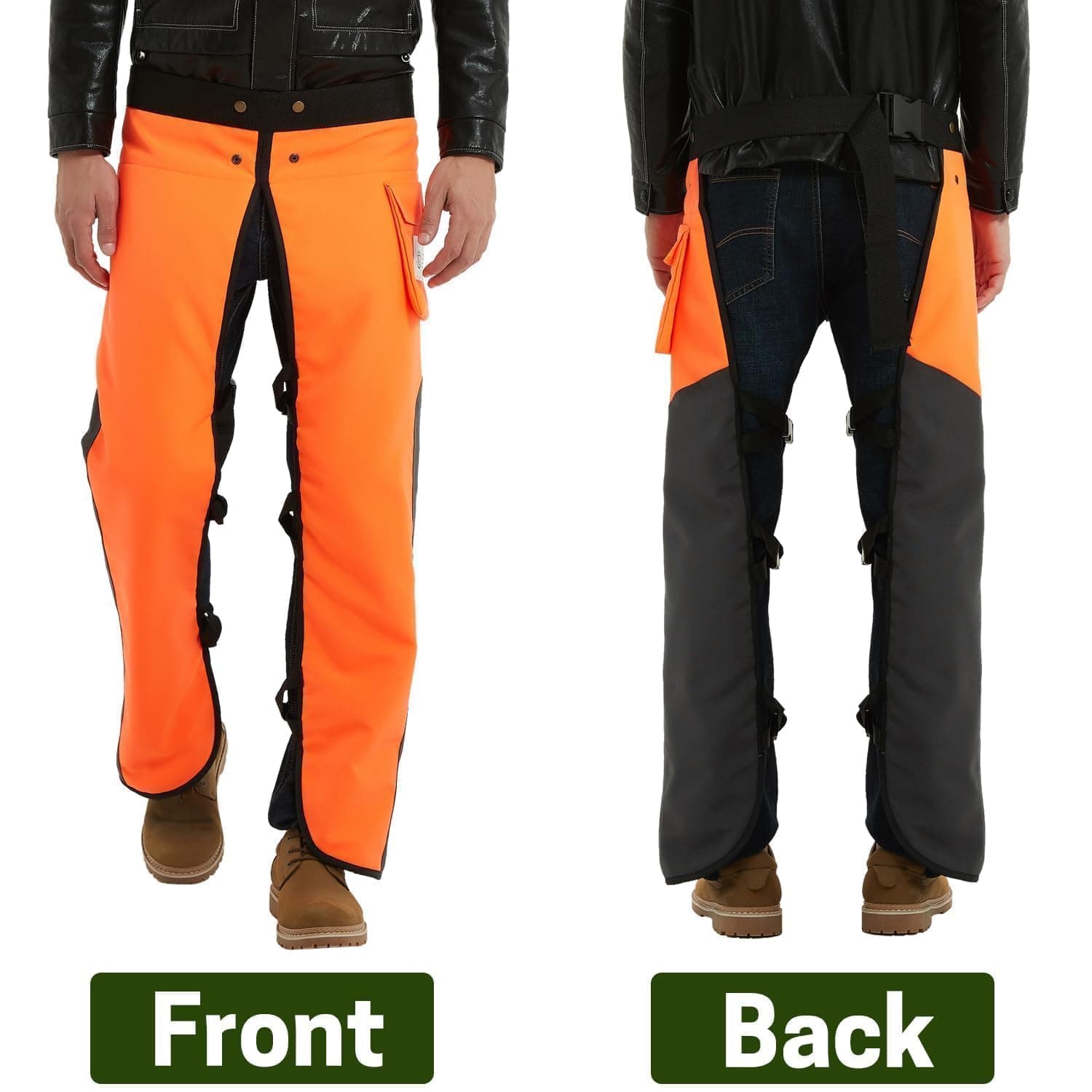 Chainsaw Chaps Apron Wrap 8-layer for Men/Women Loggers Forest Workers Protective Chain Saw Pants Adjustable