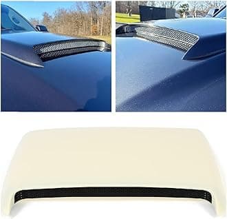 Unpainted Universal 25"×25” Hood Scoop Kit Compatible with Dodge RAM 1500 2500 3500 SRT Style Chevy Trailblazer Ford Mustang Silverado Charger Tundra Require Painting