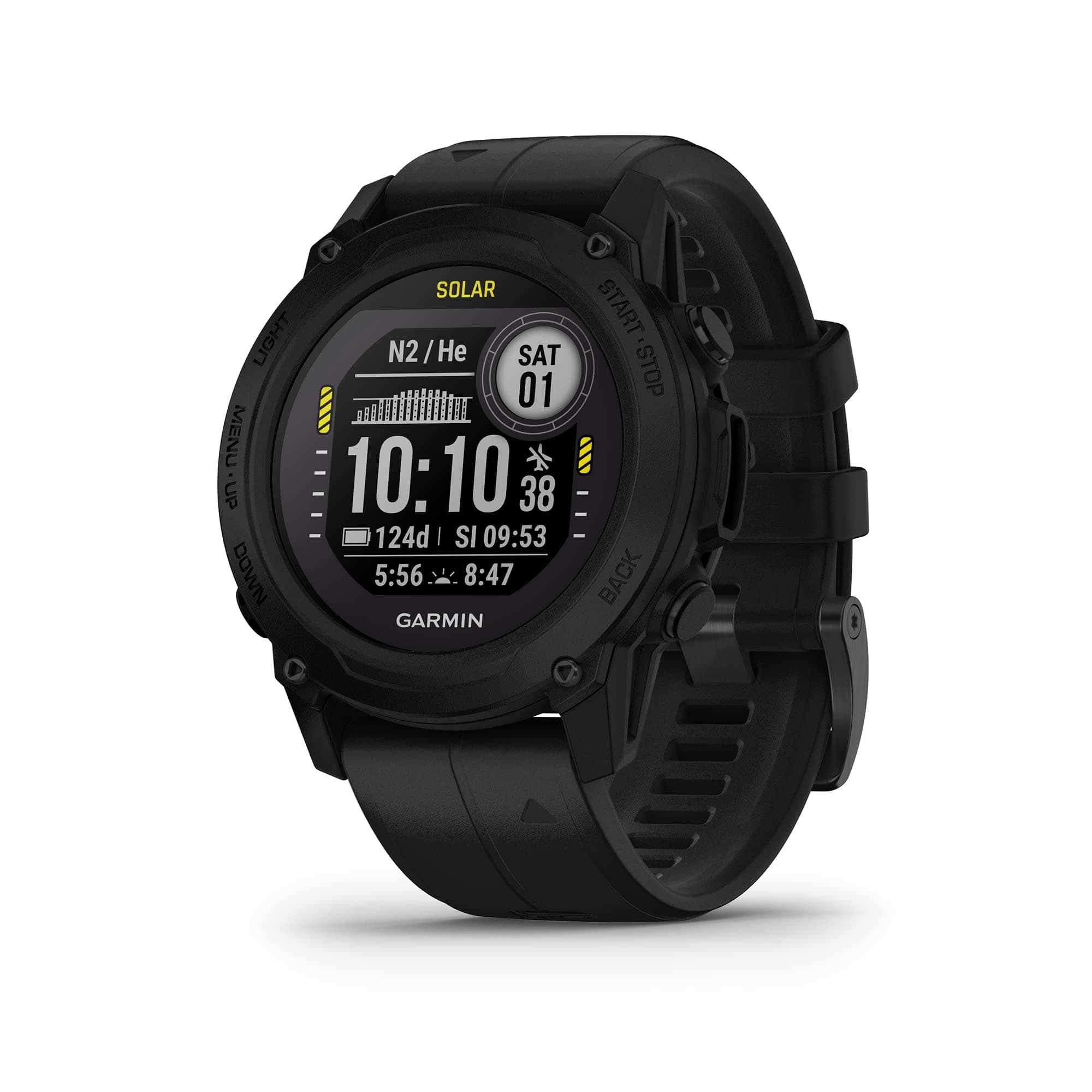Garmin Descent™ G1 Solar, Rugged Dive Computer with Solar Charging Capabilities, Multiple Dive Modes, Activity Tracking, Black