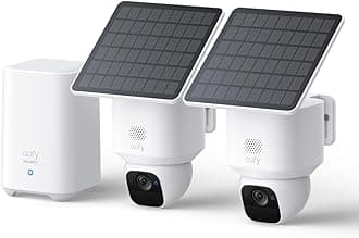SoloCam E30, 2-Cam Pack Kit, Security Cameras Wireless Outdoor, Solar Camera Outdoor Wireless, 360° Pan, AI Tracking, 2K Clarity, No Monthly Fee, Built-in Local Storage (Up to 16TB)