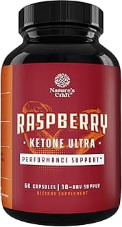 Natures Craft Raspberry Ketones Weight Loss Keto Supplement with Pure African Mango Apple Cider Vinegar and Green Tea - Natural Fat Burner Metabolism Booster, Craving Control for Men and Women