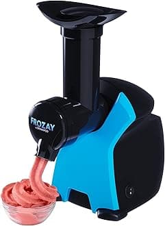 Frozay: Frozen Dessert Maker - Dairy-Free, Vegan Ice Cream, Soft Serve Frozen Yogurt, Fruit Sorbet, and Sherbet Machine with Simple One Push Operation With Recipe Book (Frozay Black)