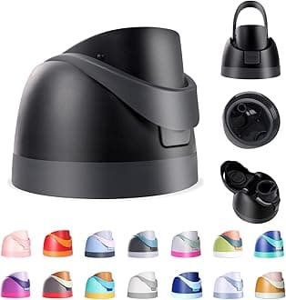 Replacement Lid for Owala Freesip, Compatible with Owala Cup 16oz 24oz 32oz 40oz, One Button Water Bottle Top Lid Replacement Accessory, Leakproof, BPA-Free, Black