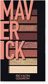 Revlon Eyeshadow Palette, ColorStay Looks Book Eye Makeup, Highly Pigmented in Blendable Matte & Metallic Finishes, 930 Maverick, 0.21 Oz