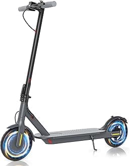 Electric Scooter - 8.5" Solid Tires, 350W Motor, Up to 19 MPH and 23 Miles Long-Range Foldable Commuting Escooter for Adults with Double Braking System and App