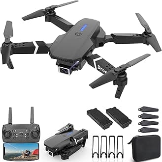 MOCVOO Drone With 1080P Camera for Adults Beginners Kids, Foldable RC Quadcopter, Toy Drones Gifts, FPV Drone Video, 2 Batteries, Carrying Case, One Key Start, Headless Mode, Waypoints fly, 360° Flips