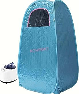 Sauna Tent,Portable Sauna at Home,Sauna Personal Residential Steam Sauna Home Spa 220V 4L 2KW UK Plug Blue