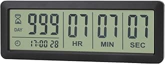 AIMILAR Digital Countdown Days Timer - AY4053-Black Upgraded Big 999 Days Count Down Clock for Vacation Retirement Wedding