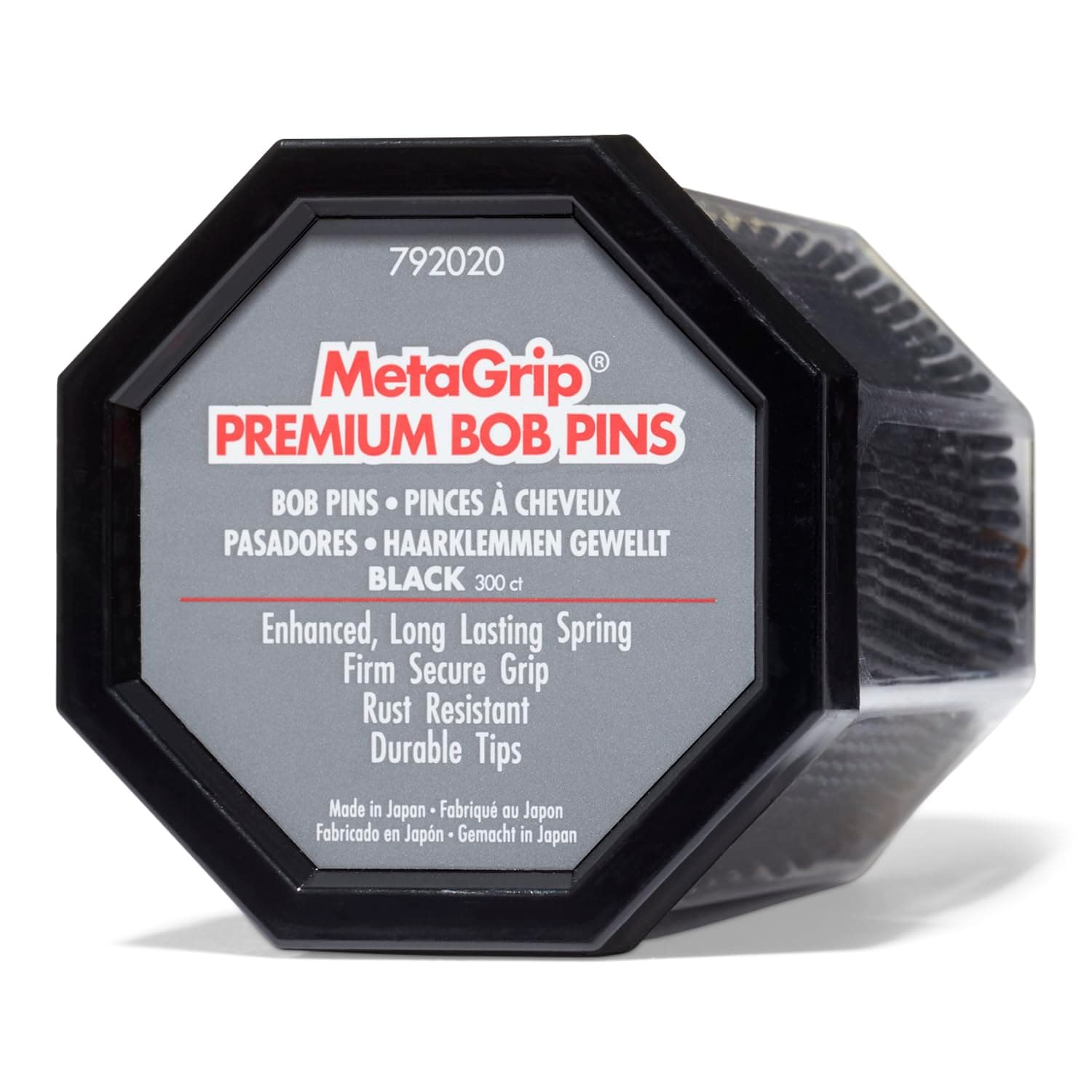 MetaGrip Black Premium Bobby Pins, 300 Count