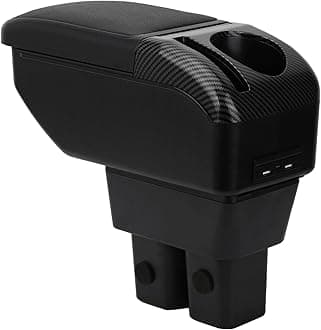 Armrest Compatible with Suzuki Jimny JB64W JB74W 2018-2024 Center Console Organizer Box Double Layer Style Usable for Elbow Support （Black Style）