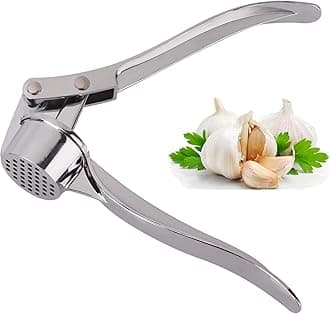 Jsdoin Professional Kitchen Garlic Press/Mincer/Crusher UK, Peeler Squeezer Heavy Duty Garlic Presser,User-Friendly Chopper, Easy to Clean and Durable
