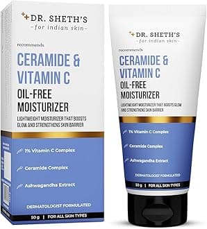 Ceramide & Vitamin C Oil - Free Moisturizer Lightweight Moisturizer to Hydrate & Brighten Skin With Vitamin C, Ceramide & Ashwagandha For Women & Men 50g