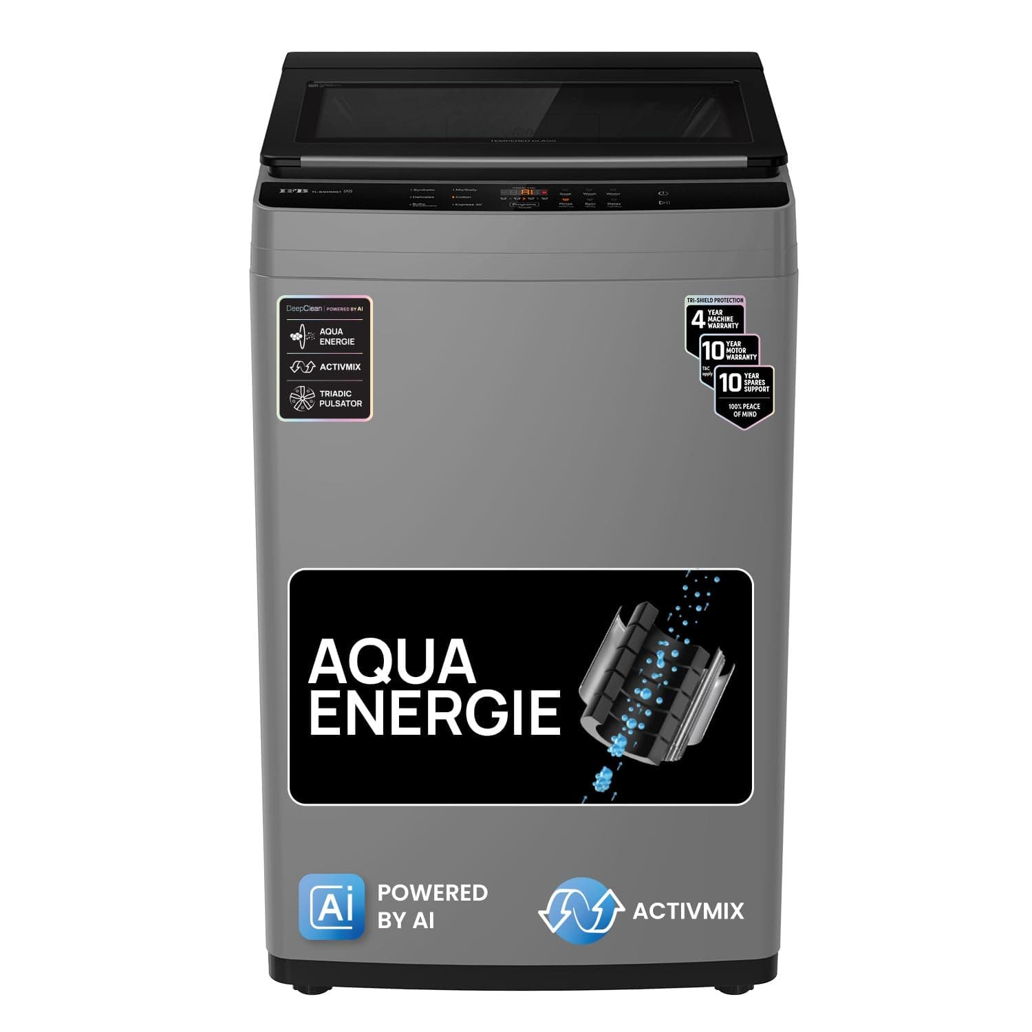 6.5 Kg 5 Star with Deep Clean® Technology, AI Powered, Fully Automatic Top Load Washing Machine (TL650MG1, ActivMix, Aqua Energie, Med Grey)